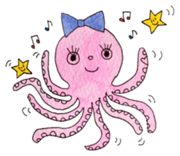 An Octopus girl Q chan sticker #9192586