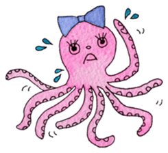 An Octopus girl Q chan sticker #9192594