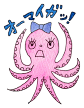 An Octopus girl Q chan sticker #9192596