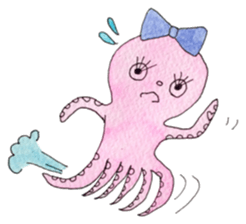An Octopus girl Q chan sticker #9192600