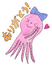 An Octopus girl Q chan sticker #9192601