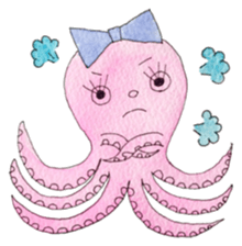 An Octopus girl Q chan sticker #9192603
