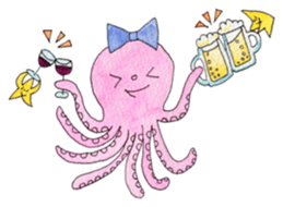 An Octopus girl Q chan sticker #9192604