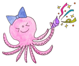 An Octopus girl Q chan sticker #9192606