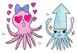 An Octopus girl Q chan sticker #9192609