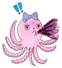 An Octopus girl Q chan sticker #9192615