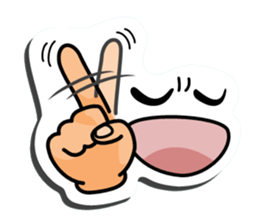 I express it with a face 2 sticker #9193674