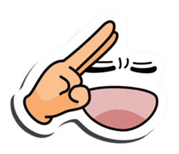 I express it with a face 2 sticker #9193685