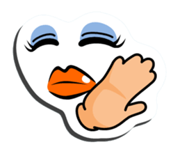 I express it with a face 2 sticker #9193695