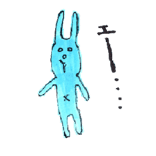 good luck blue rabbit1 sticker #9194731