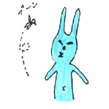 good luck blue rabbit1 sticker #9194739