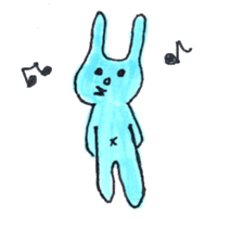 good luck blue rabbit1 sticker #9194740