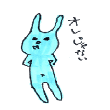 good luck blue rabbit1 sticker #9194744