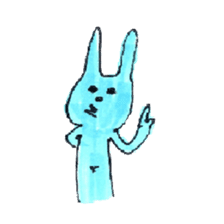 good luck blue rabbit1 sticker #9194745