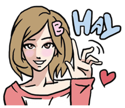 AsB - Comic Girls In Red sticker #9194768