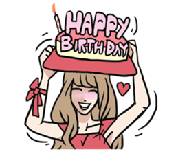 AsB - Comic Girls In Red sticker #9194771