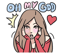 AsB - Comic Girls In Red sticker #9194772