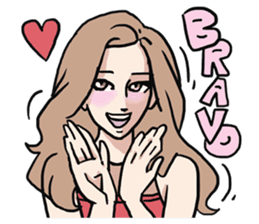 AsB - Comic Girls In Red sticker #9194774