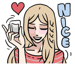 AsB - Comic Girls In Red sticker #9194775