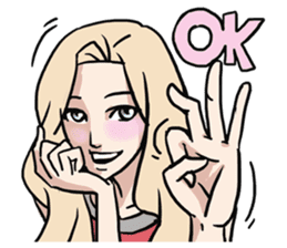 AsB - Comic Girls In Red sticker #9194778