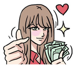 AsB - Comic Girls In Red sticker #9194784