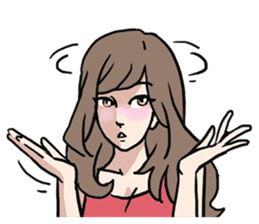 AsB - Comic Girls In Red sticker #9194785