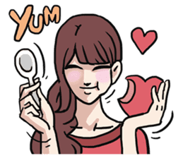AsB - Comic Girls In Red sticker #9194790