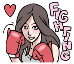 AsB - Comic Girls In Red sticker #9194792