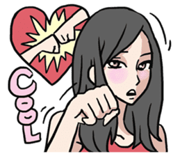 AsB - Comic Girls In Red sticker #9194793