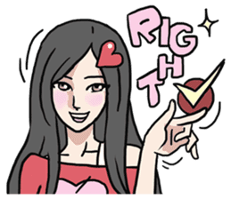 AsB - Comic Girls In Red sticker #9194794