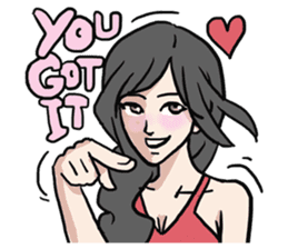 AsB - Comic Girls In Red sticker #9194795