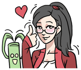 AsB - Comic Girls In Red sticker #9194796