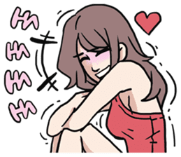 AsB - Comic Girls In Red sticker #9194799