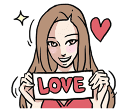 AsB - Comic Girls In Red sticker #9194800