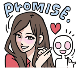 AsB - Comic Girls In Red sticker #9194801