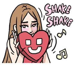 AsB - Comic Girls In Red sticker #9194802