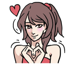 AsB - Comic Girls In Red sticker #9194804