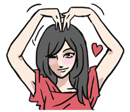 AsB - Comic Girls In Red sticker #9194805