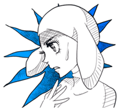 Emotional "Dreaming girl" sticker #9194906