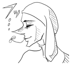 Emotional "Dreaming girl" sticker #9194915