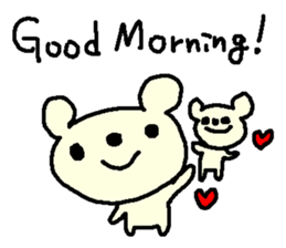 English cute LOVE bear. sticker #9196289