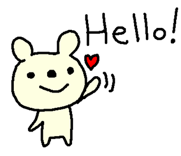 English cute LOVE bear. sticker #9196295