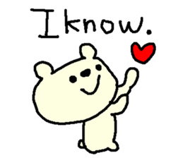 English cute LOVE bear. sticker #9196297