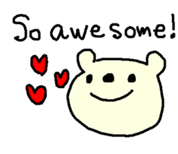 English cute LOVE bear. sticker #9196298