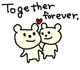 English cute LOVE bear. sticker #9196301