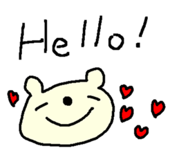 English cute LOVE bear. sticker #9196303