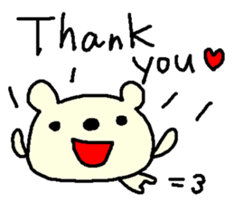 English cute LOVE bear. sticker #9196304