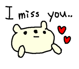 English cute LOVE bear. sticker #9196305