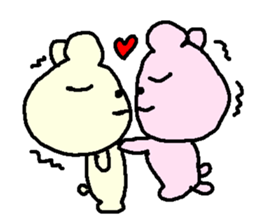 English cute LOVE bear. sticker #9196308