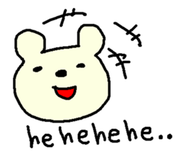 English cute LOVE bear. sticker #9196309